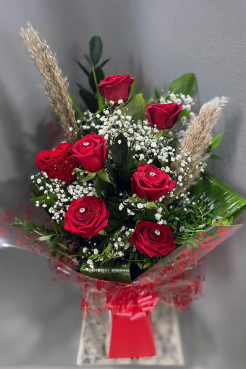 6 Luxury Red Roses - Romantic Roses